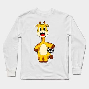 Giraffe Soccer player Soccer Long Sleeve T-Shirt